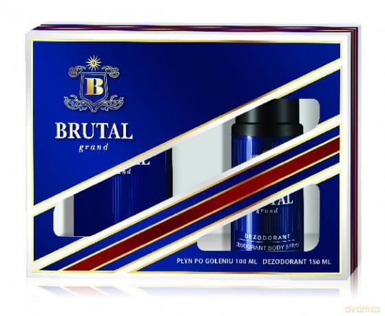 Brutal Grand Zestaw prezentowy (Płyn po goleniu 100 ml + Dezodorant spray 150 ml)