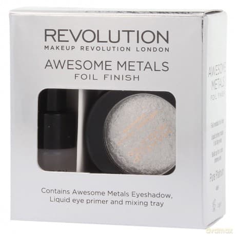 Makeup Revolution London Awesome Metals Metaliczny cień do powiek 1,5 g - Pure Platinum