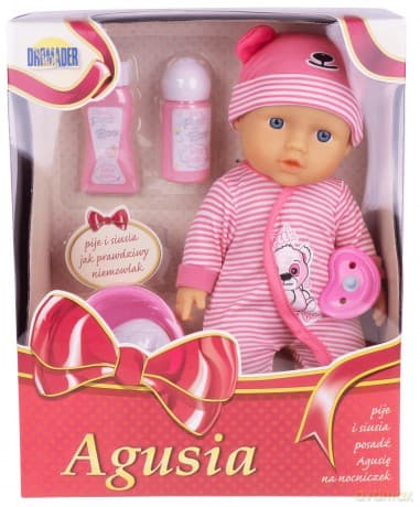 DROMADER Lalka Agusia pije i siusia