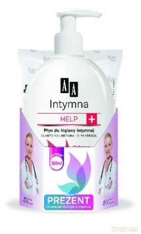 AA Ciało Wrażliwe Duo Płyn do higieny intymnej Help + Chusteczki 1 op-300ml+10szt