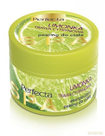 Dax Cosmetics Perfecta Spa Peeling cukrowy do ciała energizujący Limonka & Trawa Cytrynowa 225g