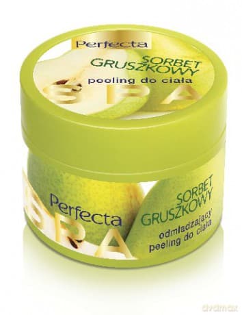 Dax Cosmetics Perfecta Spa Peeling cukrowy do ciała odmładzający Sorbet Gruszkowy 225g