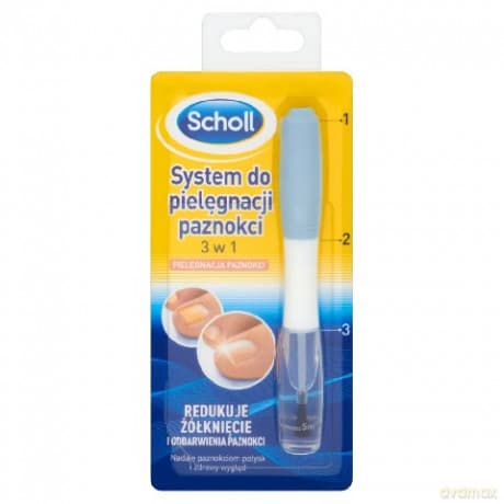 Scholl Problemy Stóp Healthy Nails 3 W1 System Redukujący Żółknięcie I Odbarwienia Paznokci 2 X 5ml