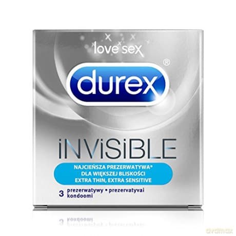 Scholl Durex Prezerw.3szt Invisible Ext.Sensitive
