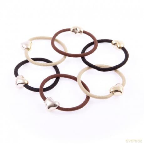 Donegal Gumka Do Włosów Golden Hearts (FA-5512) 1 Op.-6szt