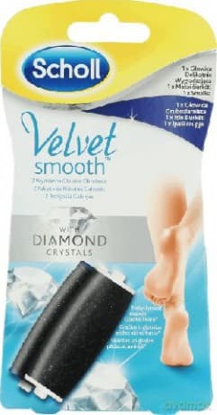 Scholl Akcesoria Do Stóp Velvet Smooth Wymienne Głowice Drobno- I Gruboziarnista Do Pilnika Elektronicznego 1op-2szt