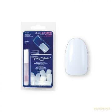 Top Choice Pielęgnacja I Zdobienie Paznokci Sztuczne Paznokcie Almond Gładkie Z Klejem (74134) 1 Op.-24szt