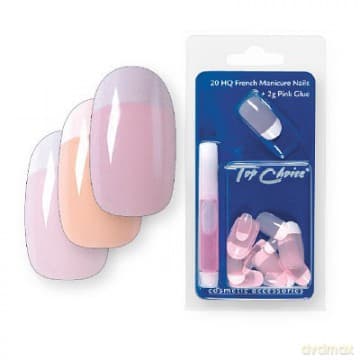 Top Choice Pielęgnacja I Zdobienie Paznokci Sztuczne Paznokcie French Manicure Mleczny Róż 7859mr