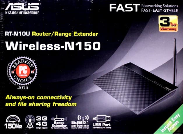 Router ASUS RT-N10U N150 (czarny)