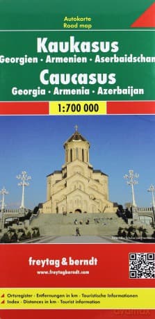 Kaukaz, Gruzja, Armenia, Azerbejdżan mapa 1:700 000 Freytag & Berndt