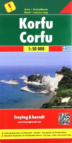Wyspa grecka Korfu mapa 1:50 000 Freytag & Berndt