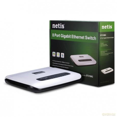 Netis St3108G Desktop Switch (8-Port, 1 Gbps)