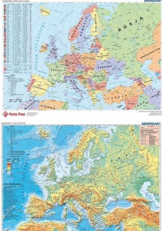 Podkład dwustronny z mapą Europy