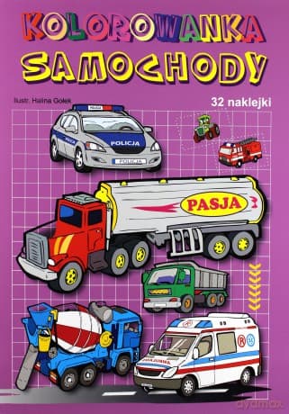 Kolorowanka samochodowa 32 naklejki