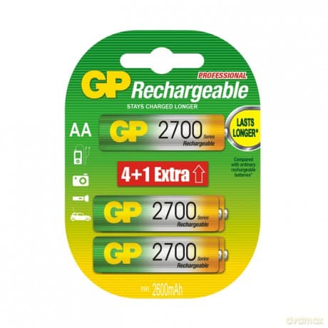 Akumulator GP AA NiMH 1,2V 2700 mAh x4+1 270AAHC-UC (4+1)