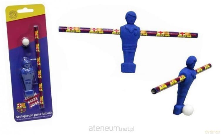 Ołówek z gumką piłkarzykiem FC Barcelona