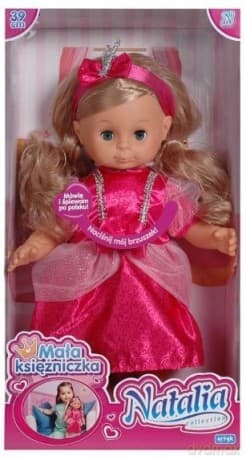 Lalka Natalia Księżniczka ciemno różowa