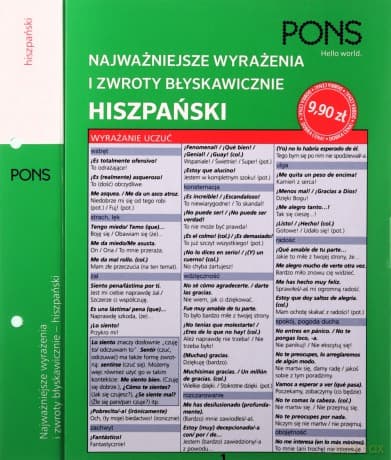 Najważniejsze wyrażenia i zw. błysk.Hiszpański