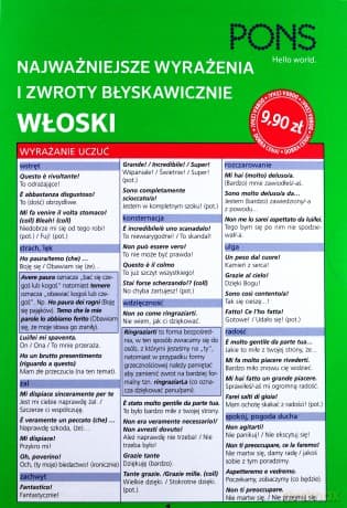 Najważniejsze wyrażenia i zwroty błysk.Włoski