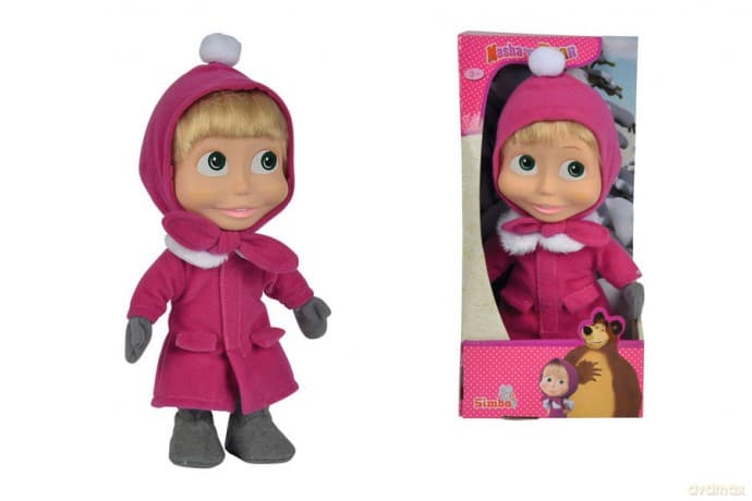 Masza i Niedźwiedź Miękka lalka zimowa