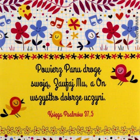 Podstawka korkowa - Powierz Panu drogę swoją