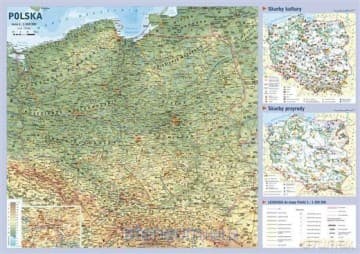 Mapa Polski podręczna 1:1 500 000