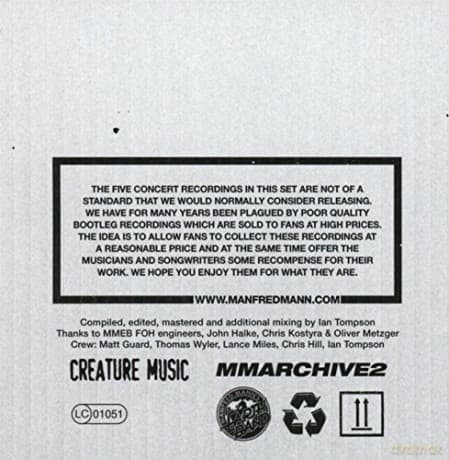 Manfred Mann\'s Earth Band: Bootleg Archives Volumes 6-10