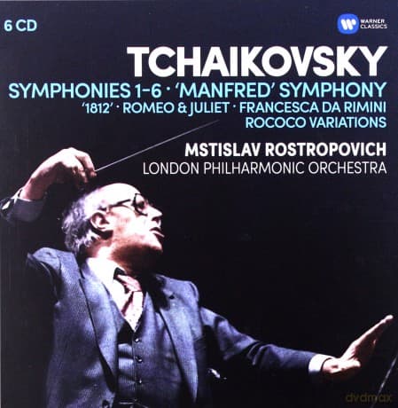 Mstislav Rostropovich & London Philharmonic Orchestra: Tchaikovsky: Symphonies 1-6, Manfred Symphony, Francesca Da Rimini, Romeo And Juliet Fantasy Overture, 1812, Rococo Variations