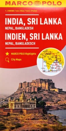 Mapy kontynentalne Indie 1:2,500000