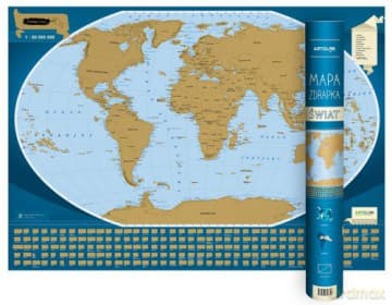 Świat Mapa zdrapka 1:50 000 000
