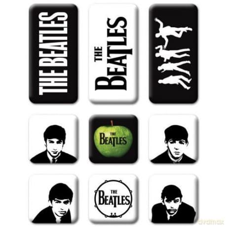The Beatles Classic Icons Zestaw 9 magnesów