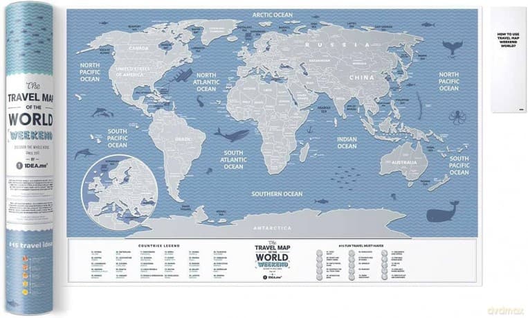 Mapa zdrapka Świat travel map weekend world