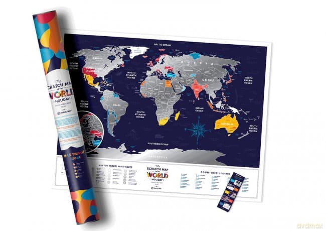 Mapa zdrapka Świat Travel Map holiday World
