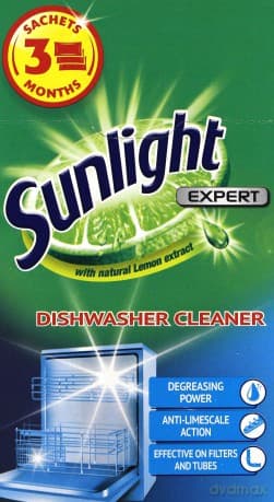 Sunlight Środek do czyszczenia zmywarek 1 opakowanie.-3 saszetki