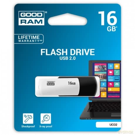 GOODRAM Pendrive 16 GB USB 2.0 czarno-biały 16 GB