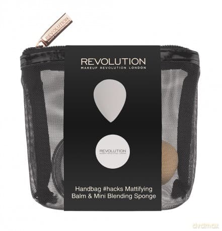 Makeup Revolution Handba g Hacks Matte Balm and Mini Blende - Kosmetyczka (mini balsam matujący+ gąbeczka) 1 szt