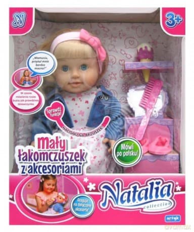 Lalka Natalia mimiczna z akcesoriami