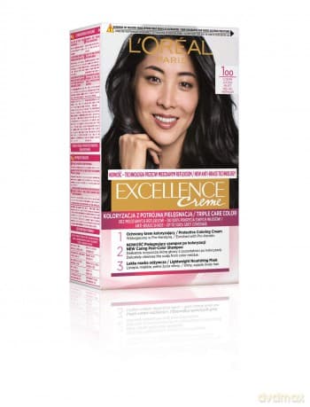 Loreal Excellence Creme Krem koloryzujący 1 Czerń 1 op.