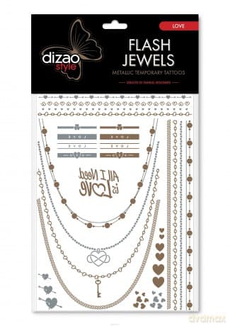 Dizao Flash Jewels Tatuaż krótkotrwały "Miłość"