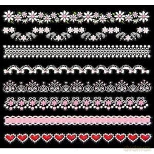 Donegal Naklejki wodne na paznokcie Koronki (3604/3) 1szt