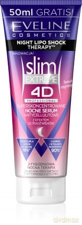 Eveline 4D slim Extreme Superskoncentrowane Nocne Serum antycellulitowe 250 ml