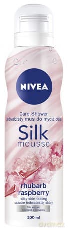 Nivea Care Shower Silk Mousse Jedwabisty mus do mycia Rabarbar & Malina 200 ml