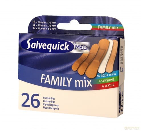 Salvequick Plastry Family Mix 1op. -26 szt
