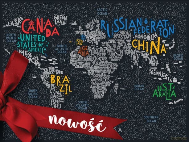 Mapa zdrapka świat. Travel map letters world