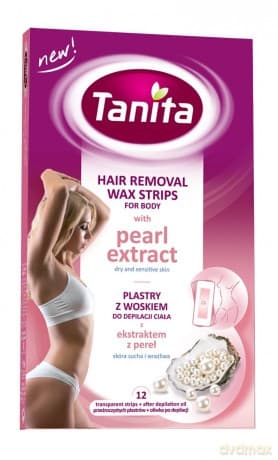 Tanita Plastry z woskiem do depilacji ciała z jekstraktem z pereł 1opakowanie -12 szt