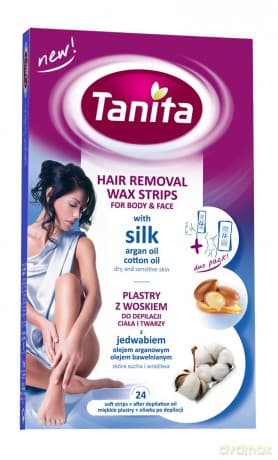 Tanita Plastry z woskiem do depilacji twarzy i ciała z jedwabiem 1opakowanie -12 szt