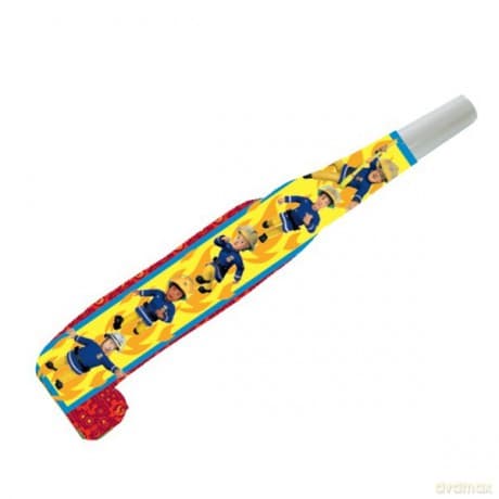 Gwizdki rozwijane 30 cm Strażak Sam, 8 sztuk