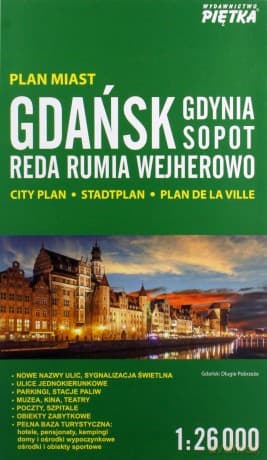 Gdańsk, Gdynia, Sopot 1:26 000 plan miasta