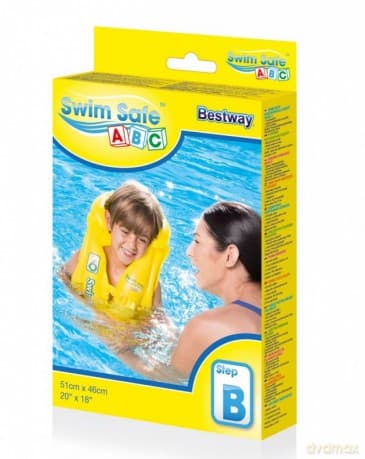 Kamizelka do nauki pływania żółta 51x46 cm