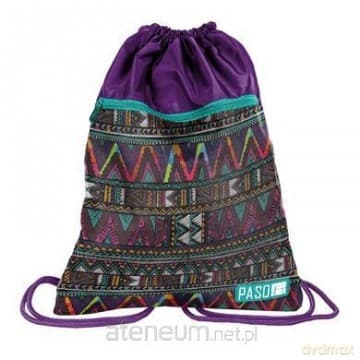 Worek na buty fioletowy - trójkąty